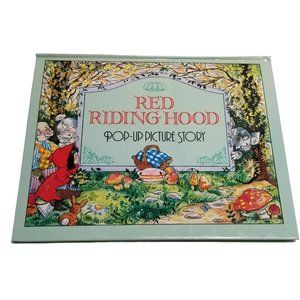 Vintage Little Red Riding Hood Pop Up Picture Story Brown Watson Czechoslovakia